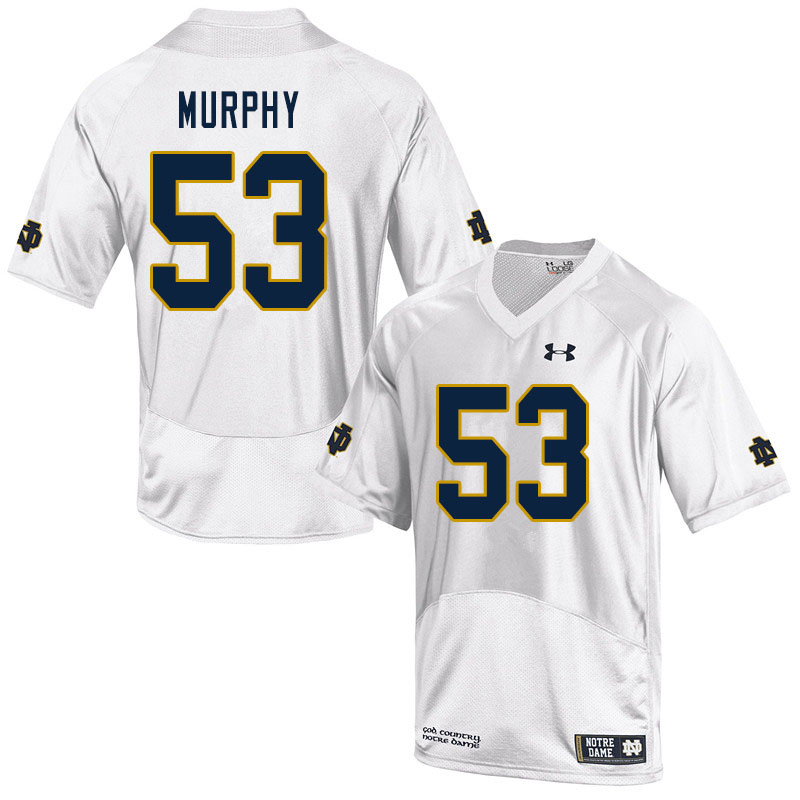 Men #53 Quinn Murphy Notre Dame Fighting Irish College Football Jerseys Sale-White